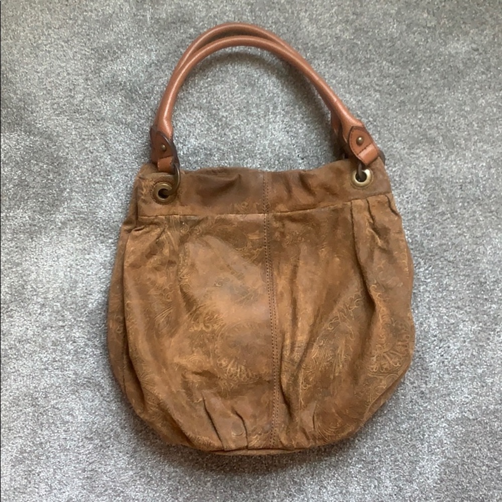 Real leather rustic purse